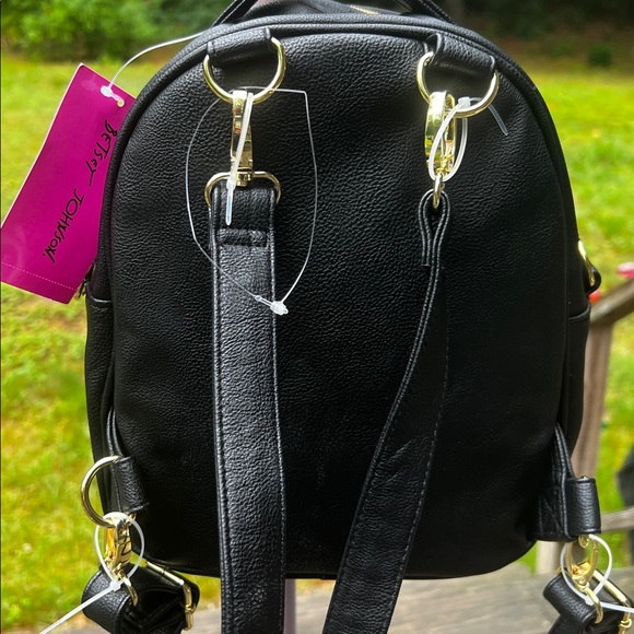 BETSEY JOHNSON Black Jewel Studded Backpack - Picture 4 of 9